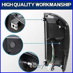 Black Smoke Pair LED Tail Lights For 2016-2023 Toyota Tacoma Brake Lamps