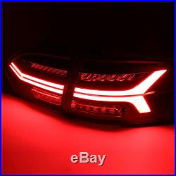 Black/Smoke TRON LED BAR Sequential Signal Tail Light Lamp for 11-14 VW Jetta