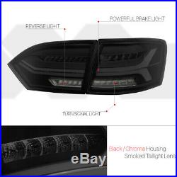 Black/Smoke TRON LED BAR Sequential Signal Tail Light Lamp for 11-14 VW Jetta