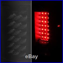 Black Smoked 07-13 Silverado Pickup Truck LED Tail Brake Lights Lamps 2007-2013