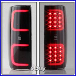 Black Smoked 2009-2014 Ford F150 F-150 LED Pyro Tube Tail Lights Brake Lamps Set