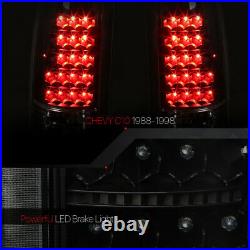 Black/Smoked FULL LED Tail Light Rear Brake Lamp for 88-00 Chevy C/K Suburban