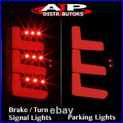 Black Smoked LED Bar Brake Tail Lights Lamps For 2000-2006 Suburban Yukon Tahoe
