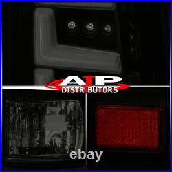 Black Smoked LED Bar Brake Tail Lights Lamps For 2000-2006 Suburban Yukon Tahoe