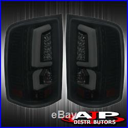 Black Smoked LED Neon Tube Brake Tail Lights Lamps Pair For 2007-2013 GMC Sierra