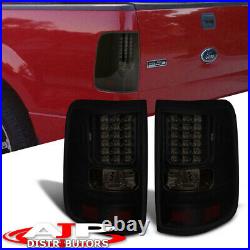 Black Smoked LED Tail Lights Brake Lamps Pair For 2004-2008 Ford F150 Styleside