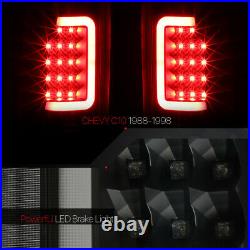Black/Smoked TRON LED BAR 3D Neon Tube Tail Light Lamp for 88-00 C10 Escalade