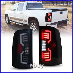 Black for 2007-2013 GMC Sierra 1500 2500HD 3500HD LED Tail Lights Brake Lamps