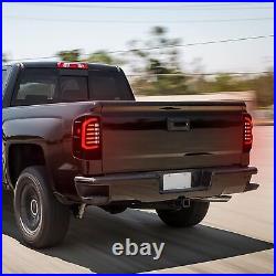 Black for 2014-18 Chevy Silverado 1500 2500HD 3500HD LED Tail Lights Brake Lamps