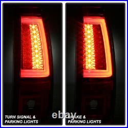 Blk 1999-2002 Chevy Silverado 99-06 GMC Sierra LED Tube Tail Lights Brake Lamps