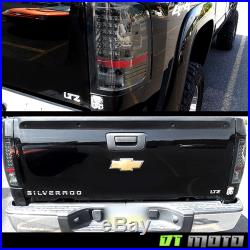 Blk 2007-2013 Chevy Silverado 1500 2500 3500HD LED Tail Lights Lamps Left+Right