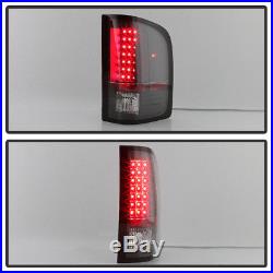 Blk 2007-2013 Chevy Silverado 1500 2500 3500 LED Tail Lights+LED 3rd Brake Lamp