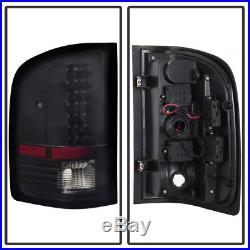 Blk 2007-2013 Chevy Silverado 1500 2500 3500 LED Tail Lights+LED 3rd Brake Lamp