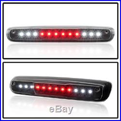 Blk 2007-2013 Chevy Silverado 1500 2500 3500 LED Tail Lights+LED 3rd Brake Lamp