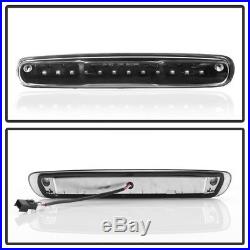 Blk 2007-2013 Chevy Silverado 1500 2500 3500 LED Tail Lights+LED 3rd Brake Lamp