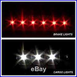 Blk 2007-2013 Chevy Silverado 1500 2500 3500 LED Tail Lights+LED 3rd Brake Lamp