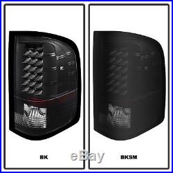 Blk Smoked 2007-13 Silverado 1500/07-14 2500HD 3500HD LED Tail Lights Left+Right