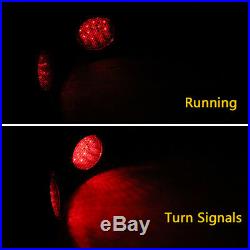 Bobber Cafe Motorcycle LED Black Bullet Red Brake Running Turn Signal Tail Light