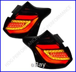 Brand New! 2012-2014 Ford Focus Hatchback LED Tail Light Pair Smoke Red Streak