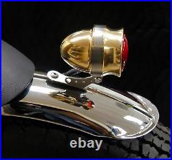 Brat Style Solid Brass Led Tail Light Cafe Racer Street Fighter Bobber Chopper