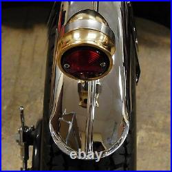 Brat Style Solid Brass Led Tail Light Cafe Racer Street Fighter Bobber Chopper