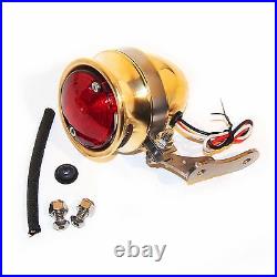 Brat Style Solid Brass Led Tail Light Cafe Racer Street Fighter Bobber Chopper