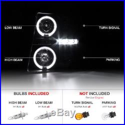 Brightest Led Halo Headlight Smoke Smd Tail Light Chevy Silverado Gmt 2007-2013