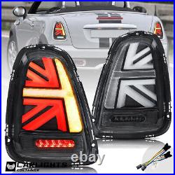 CLEAR LED Tail Lights For 2007-2013 BMW Mini R56 R57 R58 R59 Cooper S Union Jack