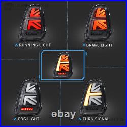 CLEAR LED Tail Lights For 2007-2013 BMW Mini R56 R57 R58 R59 Cooper S Union Jack