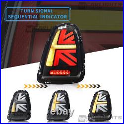 CLEAR LED Tail Lights For 2007-2013 BMW Mini R56 R57 R58 R59 Cooper S Union Jack