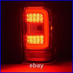 C Light Bar LED Tail Lights For Ford Ranger 2001-2011 Clear Lens Chrome Housing