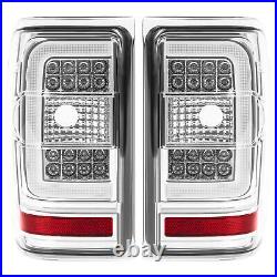 C Light Bar LED Tail Lights For Ford Ranger 2001-2011 Clear Lens Chrome Housing