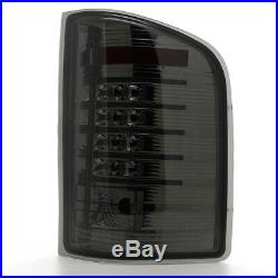 Chevy 2007-2014 Silverado 1500 2500HD 3500HD Smoke LED Rear Tail Brake Lights