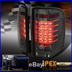 Chevy Silverado 1500/2500HD Halo Projector Black Headlights+LED Tail Light Smoke
