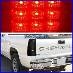 Chevy Silverado 1500 2500 99-06 2nd Generation LED Rear Brake Tail Lights Smoke