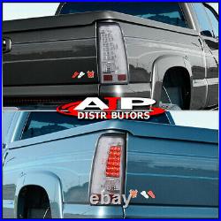 Chrome LED Tail Lights Brake Lamps Left+Right For 1999-2006 Silverado / Sierra