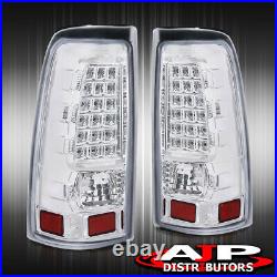 Chrome LED Tail Lights Brake Lamps Left+Right For 1999-2006 Silverado / Sierra