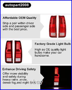 Chrome LED Tail Lights For 1999-2006 Chevy Silverado/GMC Sierra 1500 2500 3500