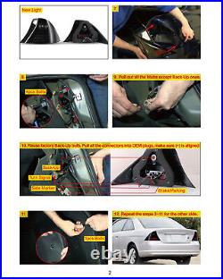 Chrome LED Tail Lights For 2001-2003 Honda Civic Coupe Clear Lens Brake Lamps