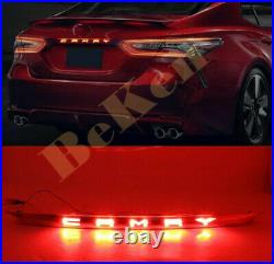 Chrome Rear Door Trunk LED Tail Light Cover For Toyota Camry 2018-21 Accessories
