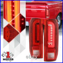 Chrome/RedTRON LED BAR3D Neon Tube Tail Light Lamp for 90-97 F150/F250/Bronco