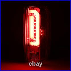 Chrome/RedTRON LED BAR3D Neon Tube Tail Light Lamp for 90-97 F150/F250/Bronco