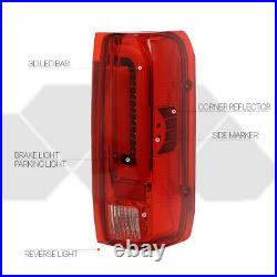 Chrome/RedTRON LED BAR3D Neon Tube Tail Light Lamp for 90-97 F150/F250/Bronco