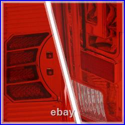 Chrome/Red FULL LED Tail Light Brake Lamp for 90-97 Ford F150/F250/F350/Bronco