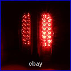 Chrome/Red FULL LED Tail Light Brake Lamp for 90-97 Ford F150/F250/F350/Bronco