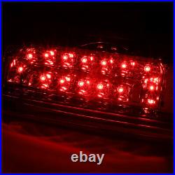 Chrome/Red FULL LED Tail Light Brake Lamp for 90-97 Ford F150/F250/F350/Bronco