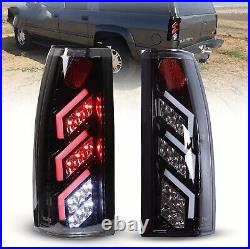 Clear For 88-98 Chevy GMC C/K 1500/2500/3500 Suburban LED Tail Lights Rear Lamps