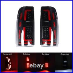 Clear LED Brake Tail Lights For 99-02 Chevy Silverado 1500 2500/99-03 GMC Sierra