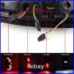 Clear LED Brake Tail Lights For 99-02 Chevy Silverado 1500 2500/99-03 GMC Sierra