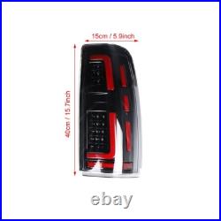 Clear LED Brake Tail Lights For 99-02 Chevy Silverado 1500 2500/99-03 GMC Sierra